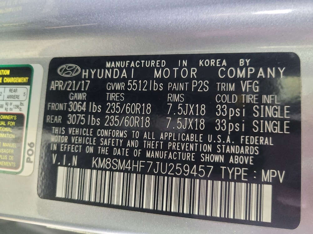 2018 Hyundai Santa Fe in Augusta, GA 30907 - 18144965 33