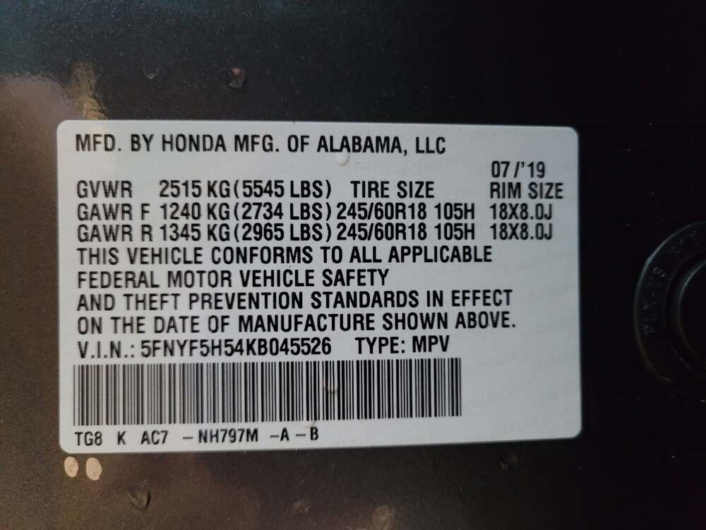 2019 Honda Pilot in Tampa, FL 33619 - 18145073 33