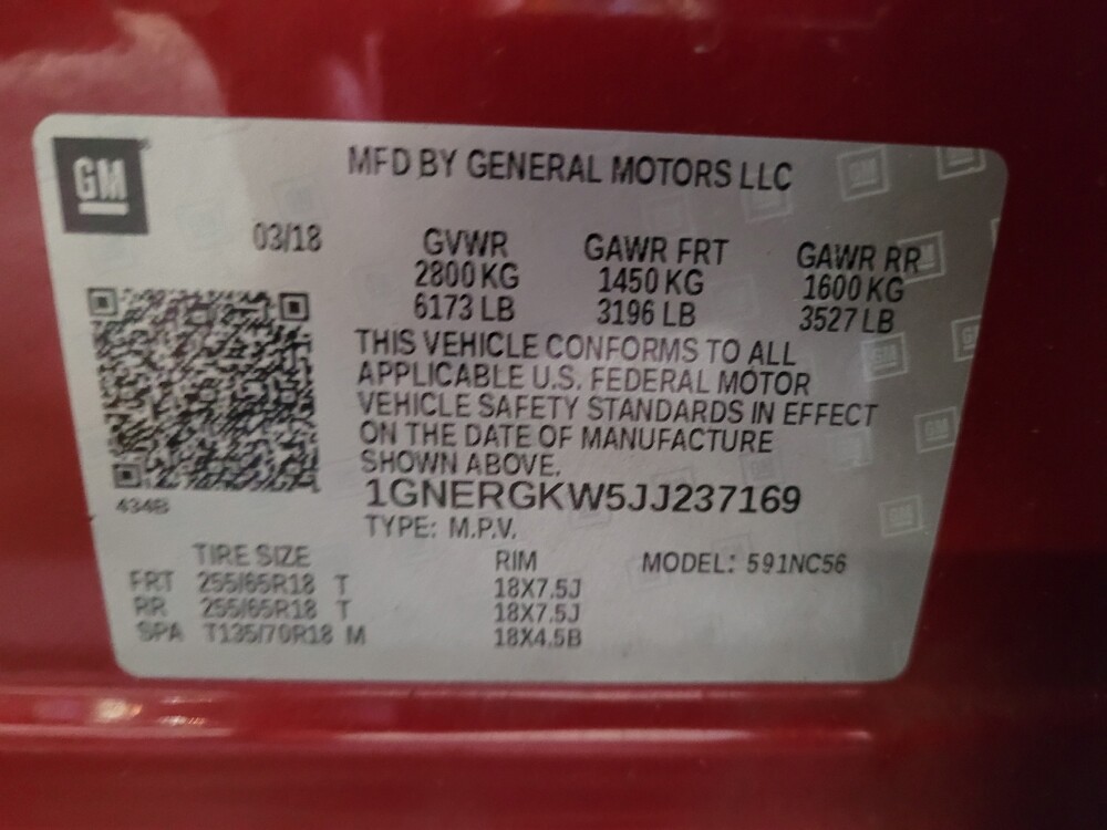 2018 Chevrolet Traverse in Tampa, FL 33619 - 18145127 33