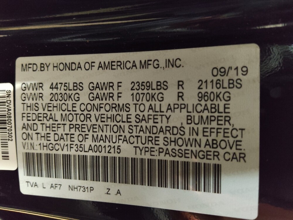 2020 Honda Accord in Plano, TX 75074 - 18145137 33
