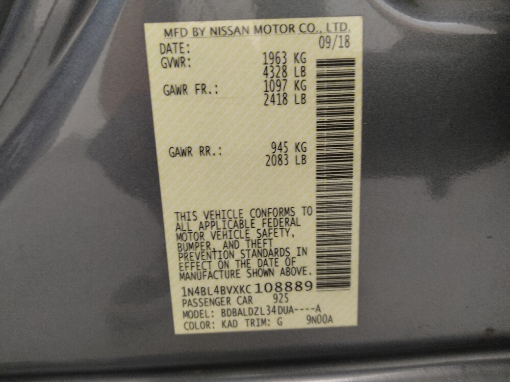 2019 Nissan Altima in Chandler, AZ 85225 - 18145289 33