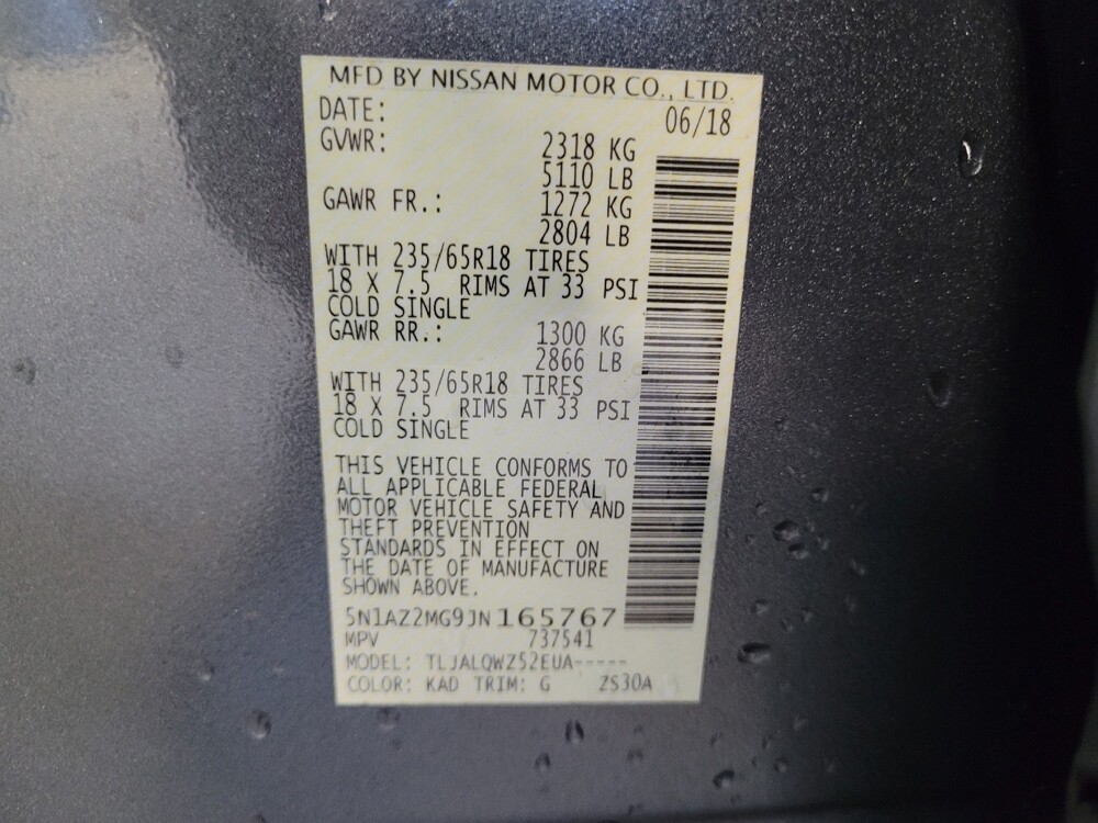 2018 Nissan Murano in Tallahassee, FL 32304 - 18145298 33