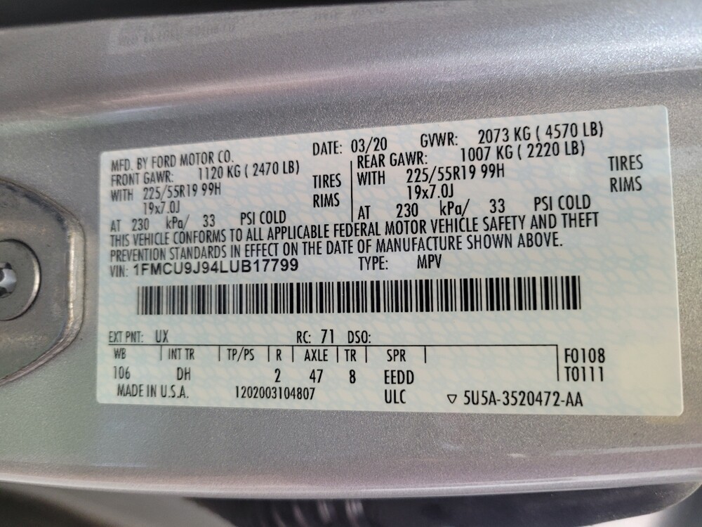 2020 Ford Escape in Miamisburg, OH 45342 - 18145379 33