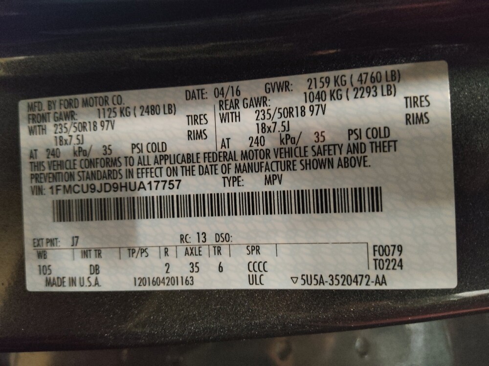 2017 Ford Escape in Mobile, AL 36606 - 18145523 33