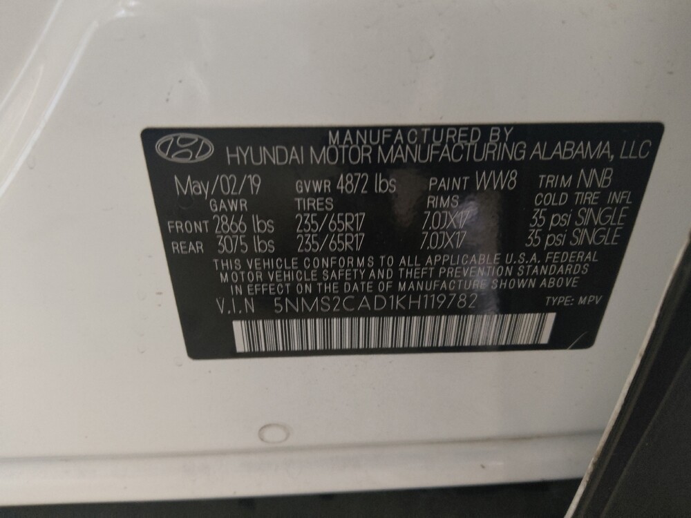 2019 Hyundai Santa Fe in Stone Mountain, GA 30083 - 18146951 33