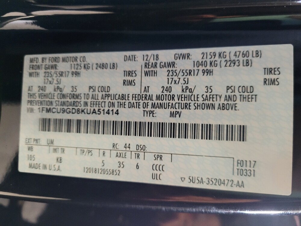 2019 Ford Escape in Kissimmee, FL 34744 - 18147308 33