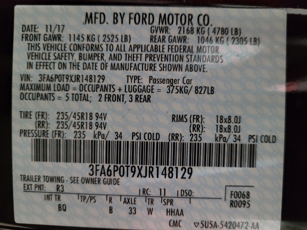 2018 Ford Fusion in Newport News, VA 23601 - 18147465 33