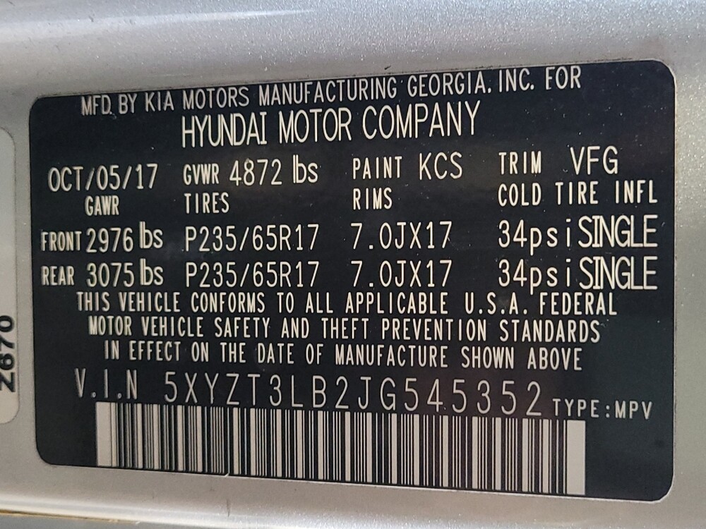 2018 Hyundai Santa Fe in Ocala, FL 34471 - 18147686 33