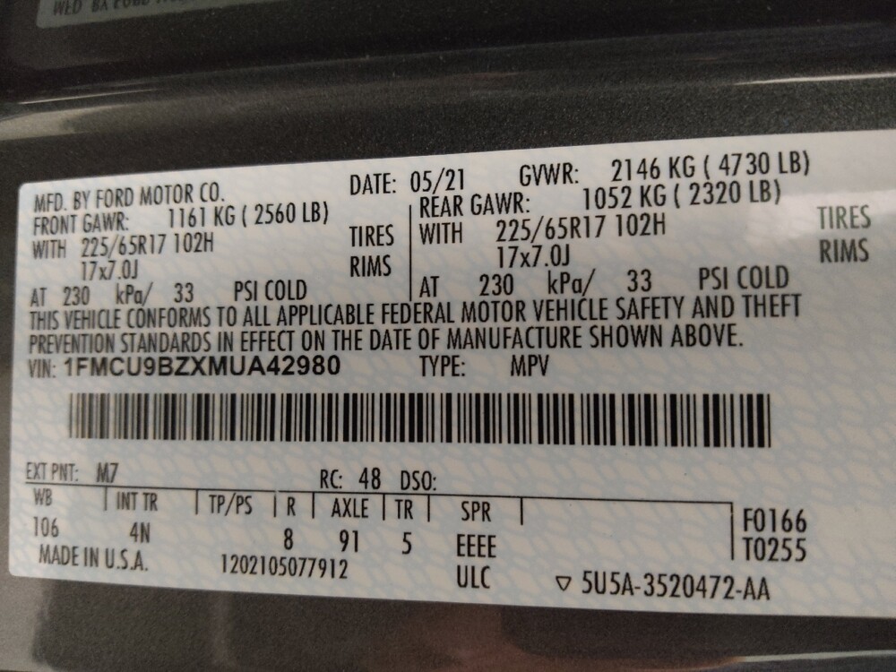 2021 Ford Escape in Denver, CO 80012 - 18147711 33