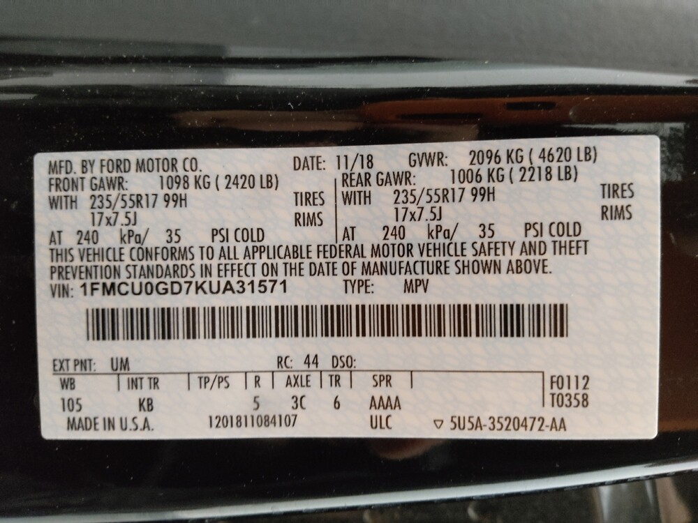 2019 Ford Escape in Lakewood, CO 80215 - 18147826 33