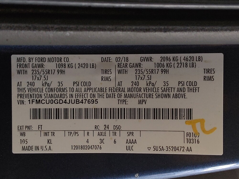 2018 Ford Escape in Kissimmee, FL 34744 - 18147831 33