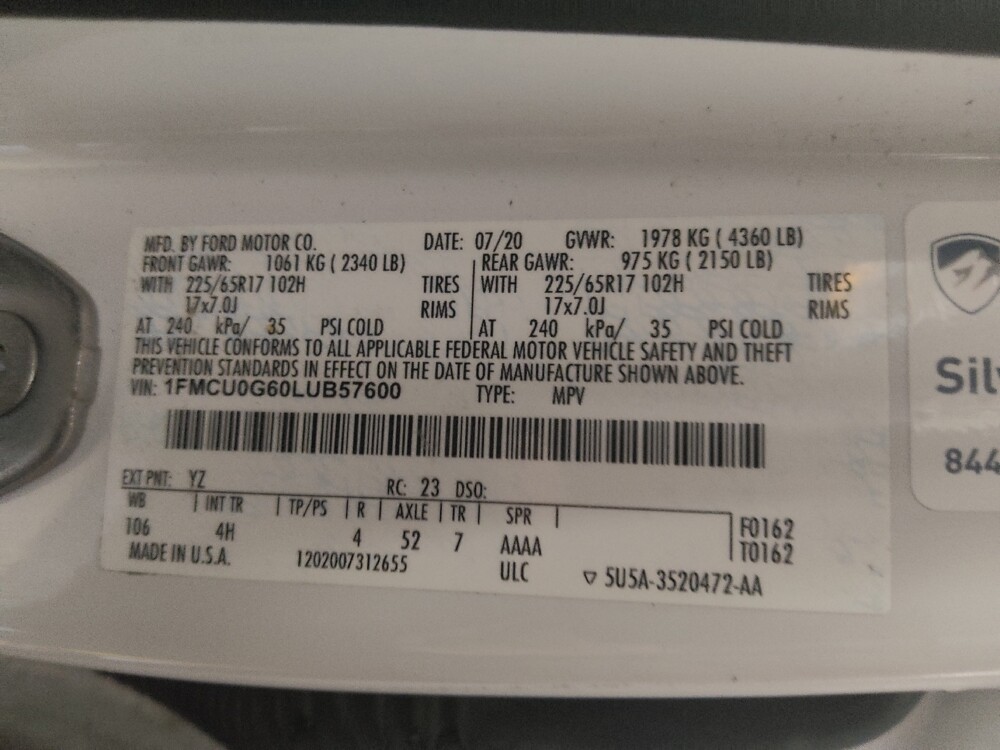 2020 Ford Escape in Stone Mountain, GA 30083 - 18147924 33