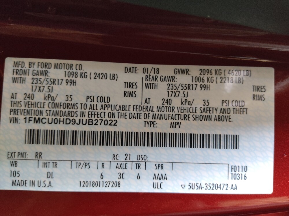 2018 Ford Escape in Morrow, GA 30260 - 18148220 33