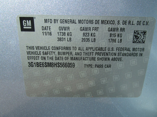 2017 Chevrolet Cruze in Tampa, FL 33604-6914 - 2011884 27