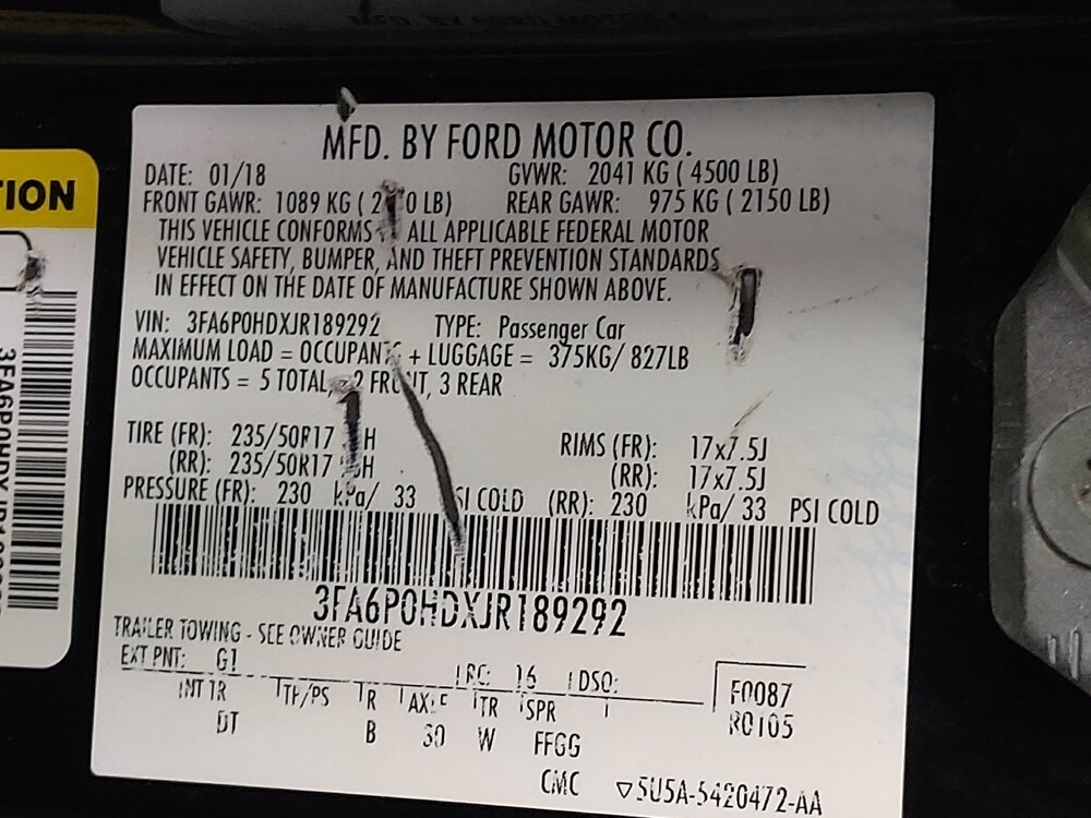 2018 Ford Fusion in Arlington, TX 76011 - 2136957 33