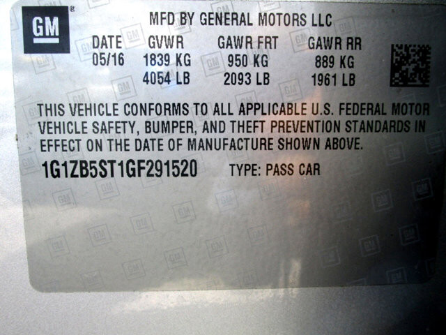 2016 Chevrolet Malibu in Tampa, FL 33604-6914 - 2210623 57