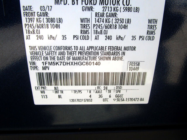 2017 Ford Explorer in Tampa, FL 33604-6914 - 2223078 32