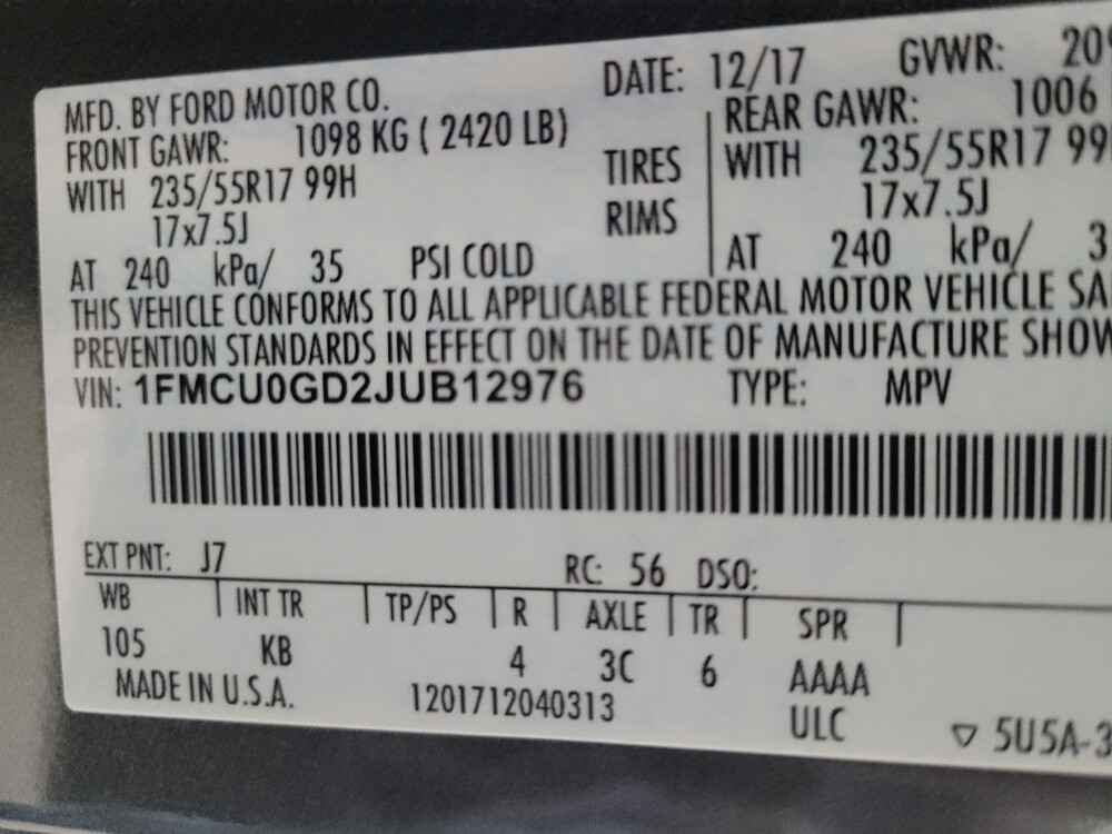 2018 Ford Escape in Las Vegas, NV 89104 - 2308202 33