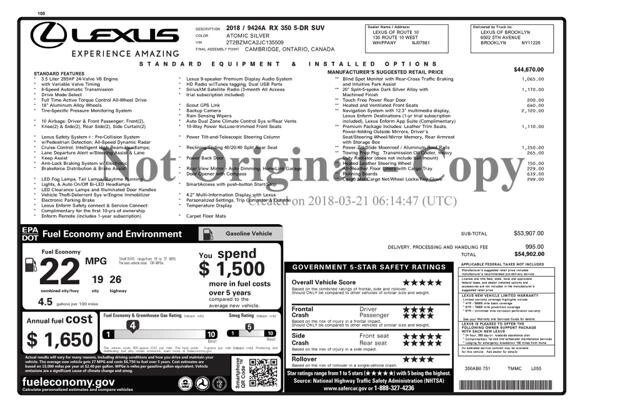 2018 Lexus RX 350 in Blauvelt, NY 10913 - 2355118 18