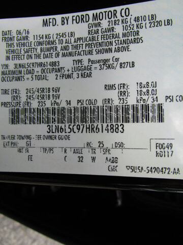 2017 Lincoln MKZ in Tampa, FL 33604-6914 - 2389433 58