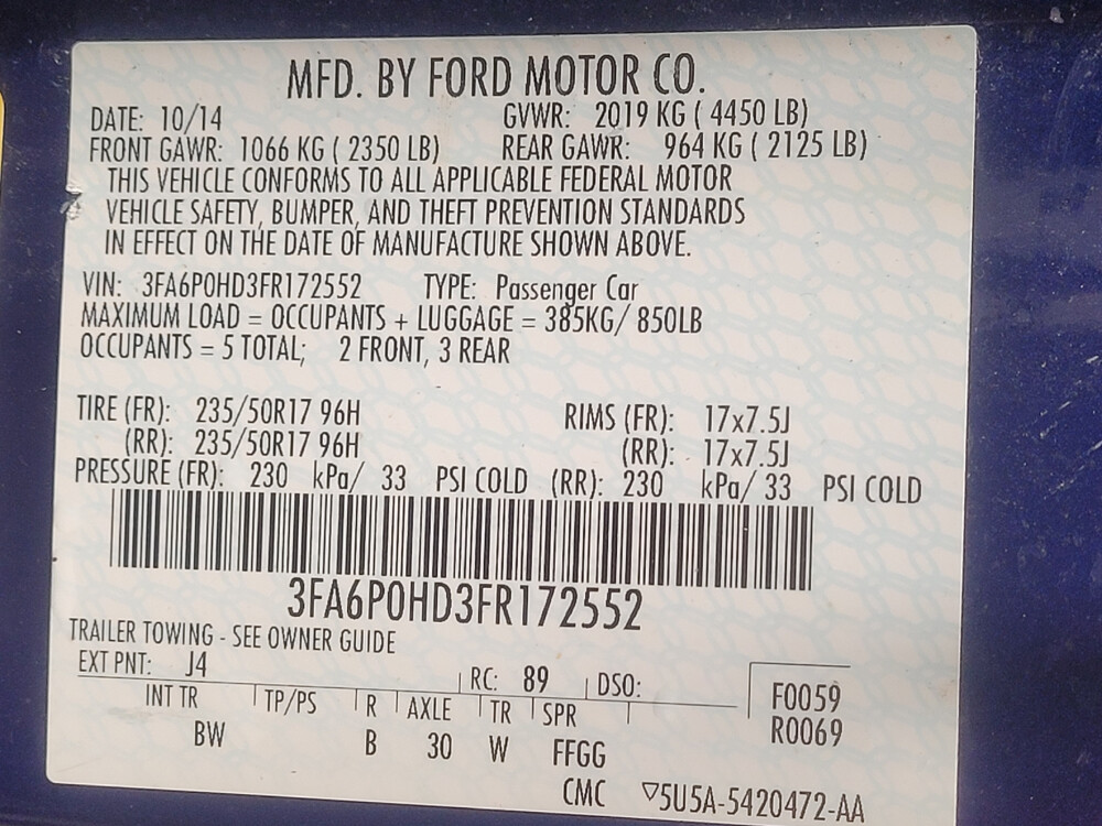 2015 Ford Fusion in Miami, FL 33157 - 2428631 33