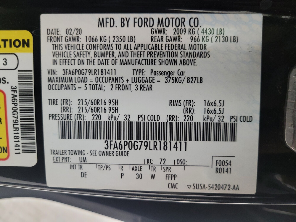 2020 Ford Fusion in Reno, NV 89502 - 2457539 33