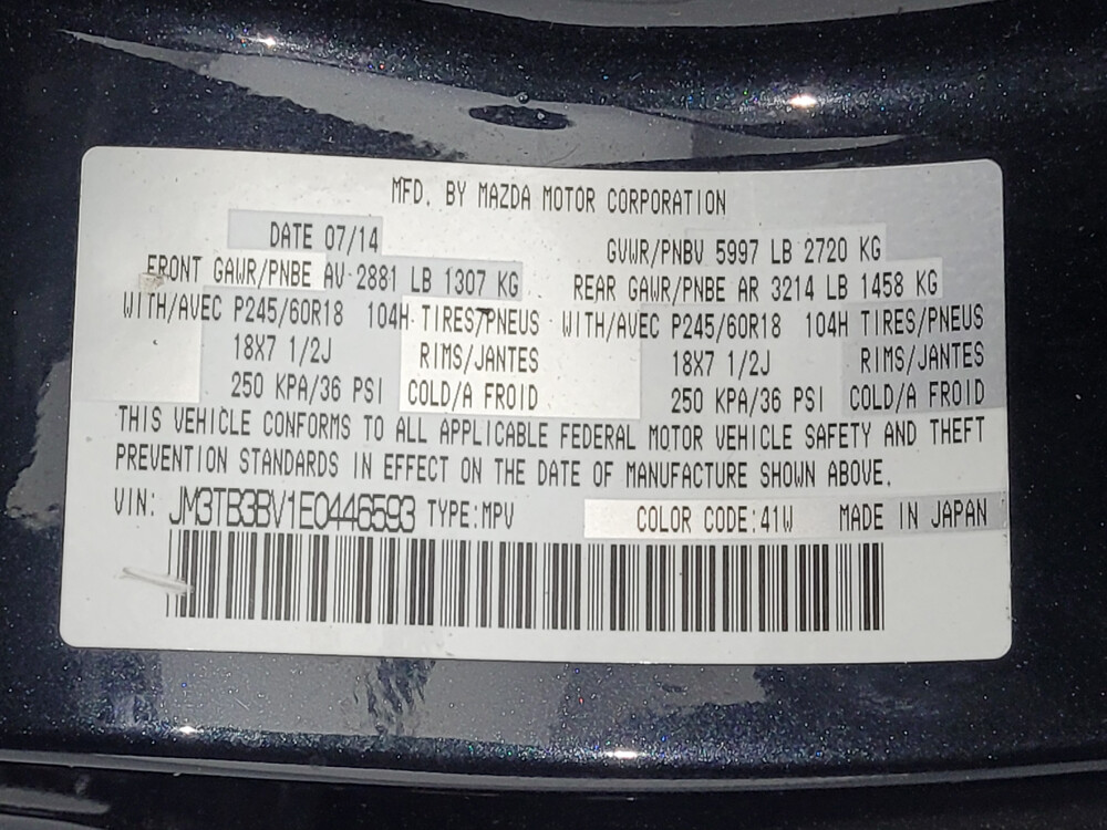 2014 Mazda CX-9 in Lauderdale Lakes, FL 33313 - 2458741 33