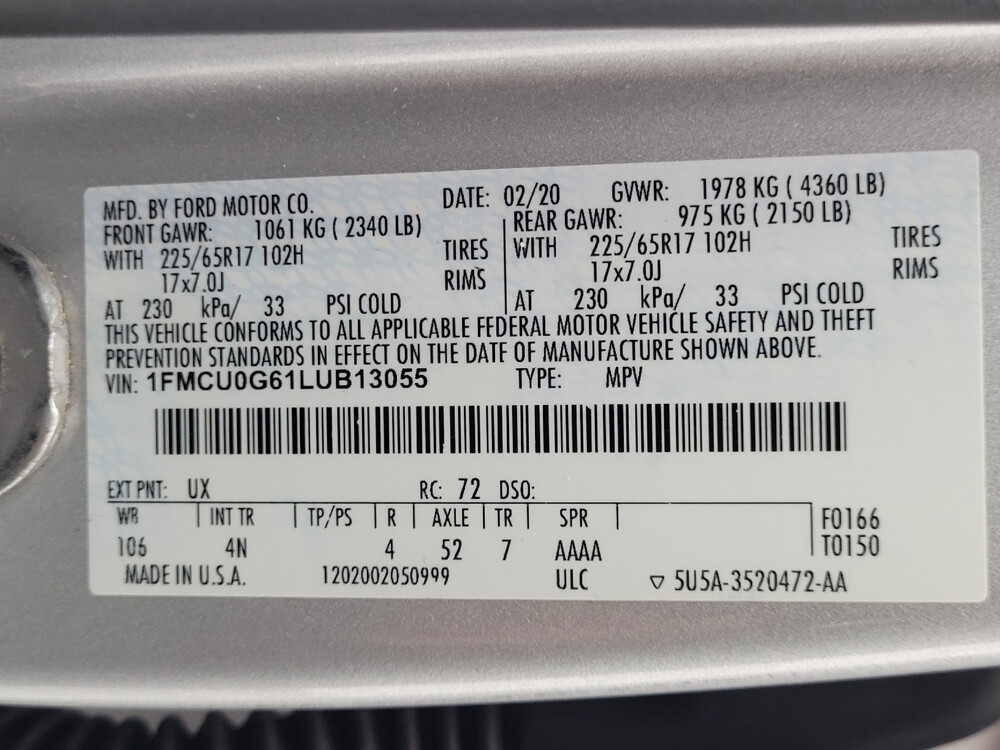 2020 Ford Escape in Tampa, FL 33619 - 2458995 33