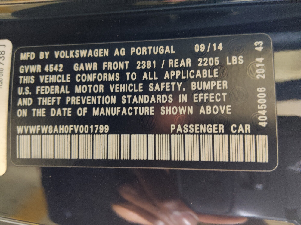 2015 Volkswagen Eos in Jackson, MS 39211 - 2459433 33