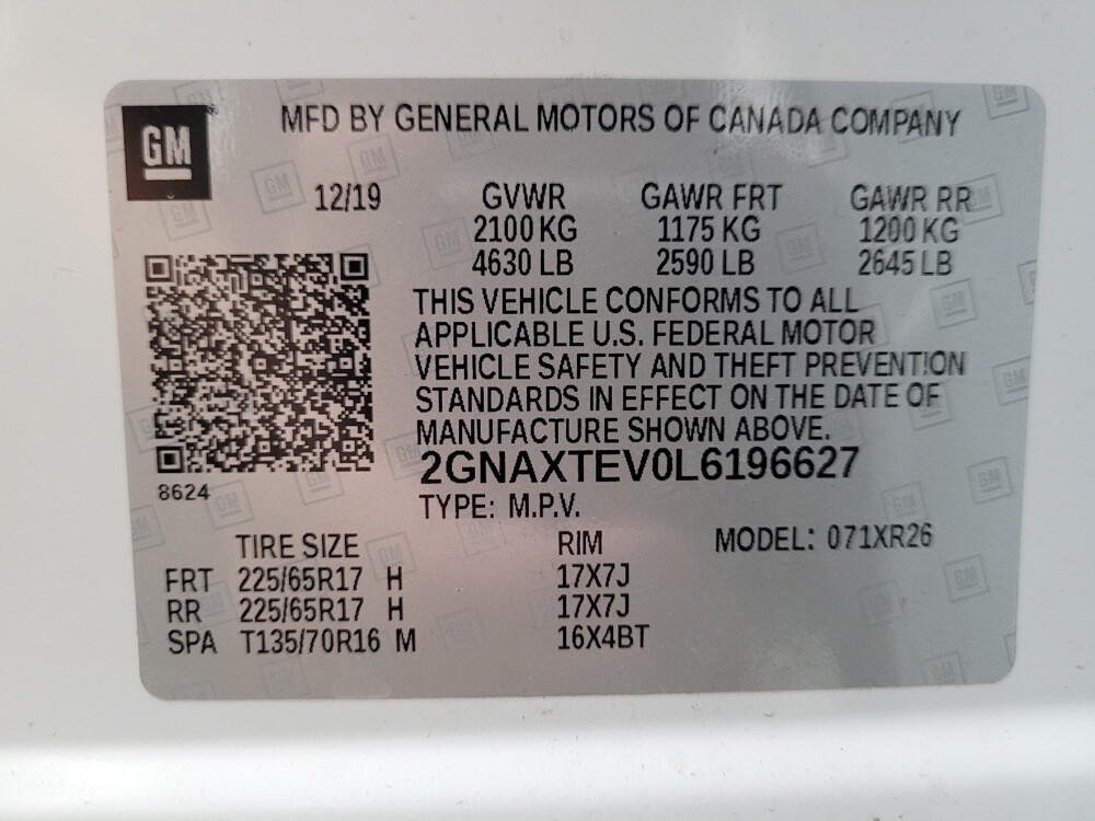 2020 Chevrolet Equinox in Eastpointe, MI 48021 - 2462341 33